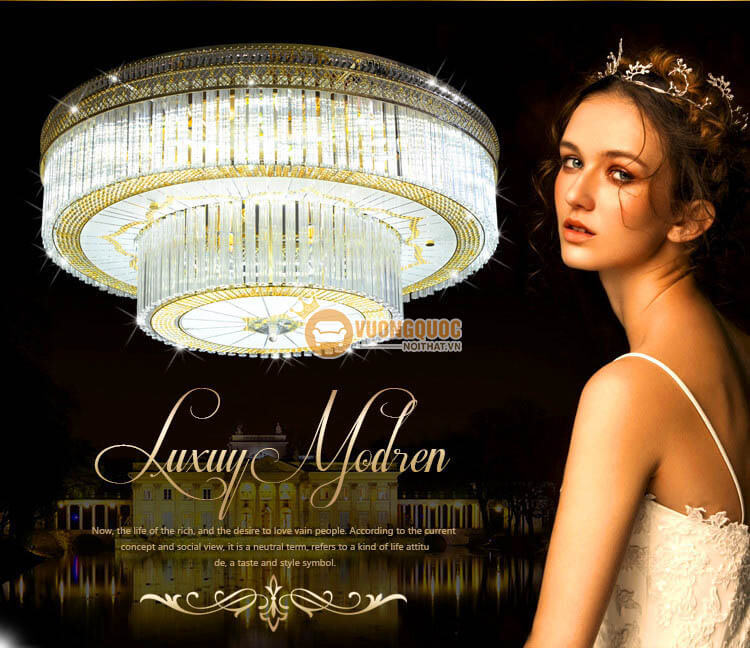 Đèn trần thủy tinh đẹp trang trí nội thất CM262-6